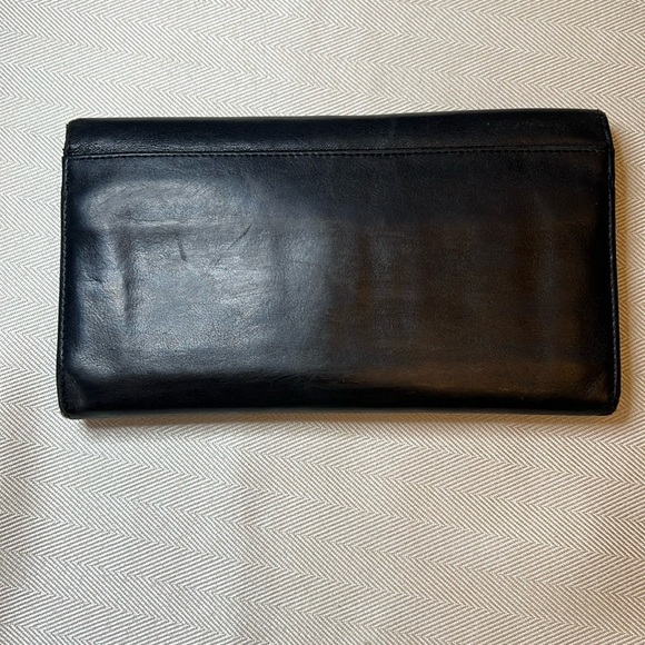 SALVATORE FERRAGAMO Vintage Italian Black Calf Leather Long Wallet with COA - Picture 11 of 11
